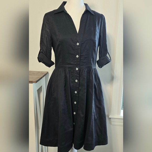Moulinette Soeurs Dresses & Skirts - Anthropologie Moulinette Souers Navy Reed Shirt Dress Women's Size 4